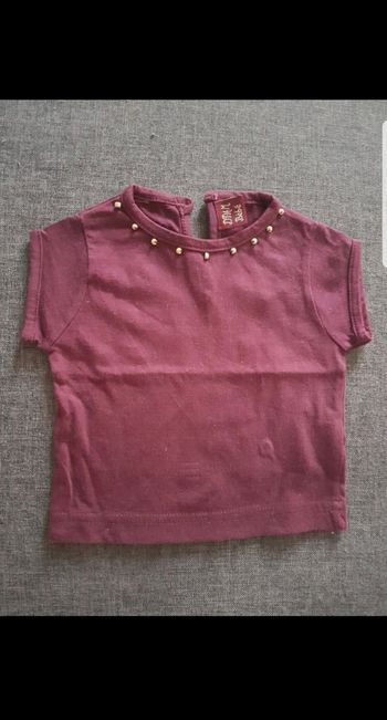 Tee-shirt manches courtes bébé fille 3 mois