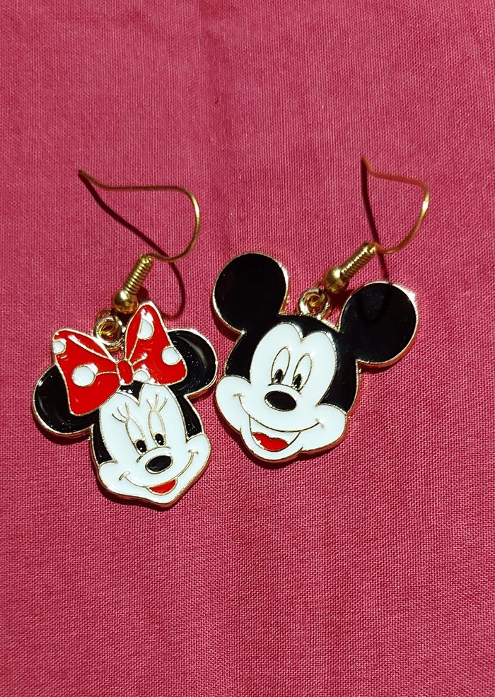 Boucles d'oreilles Mickey et Minnie