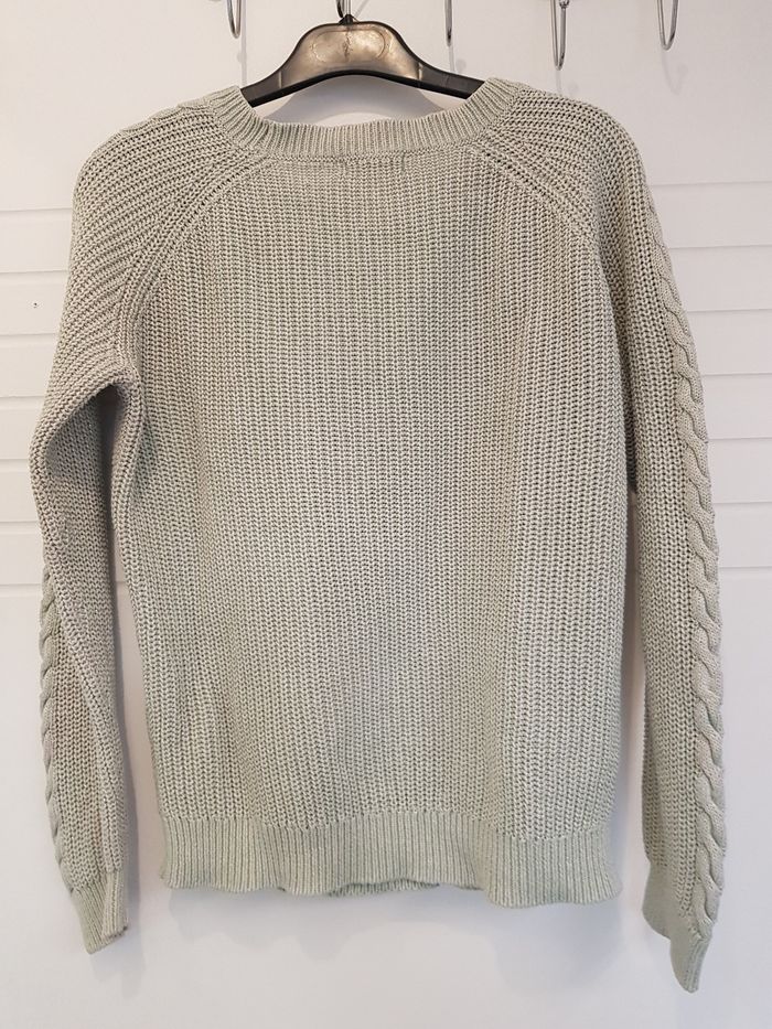 Pull en maille vert pailleté - photo numéro 5