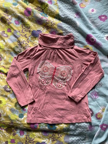 Sous pull col roulé vert baudet 6 ans