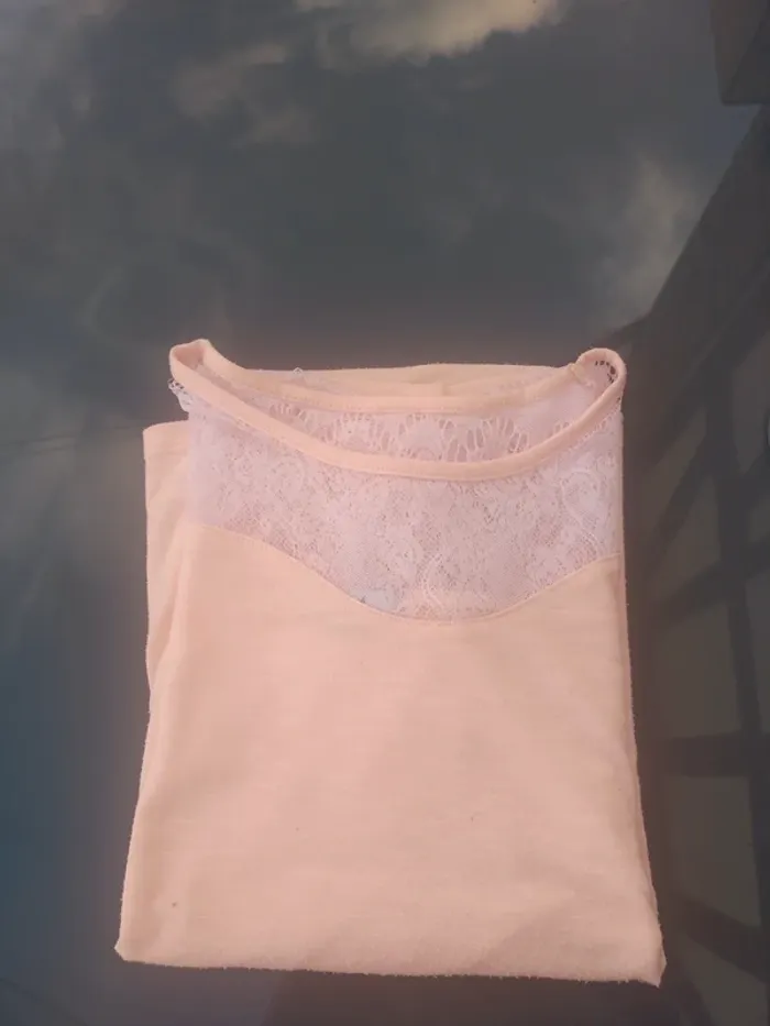 Tee shirt Manches courtes Dentelle Fille - photo numéro 9