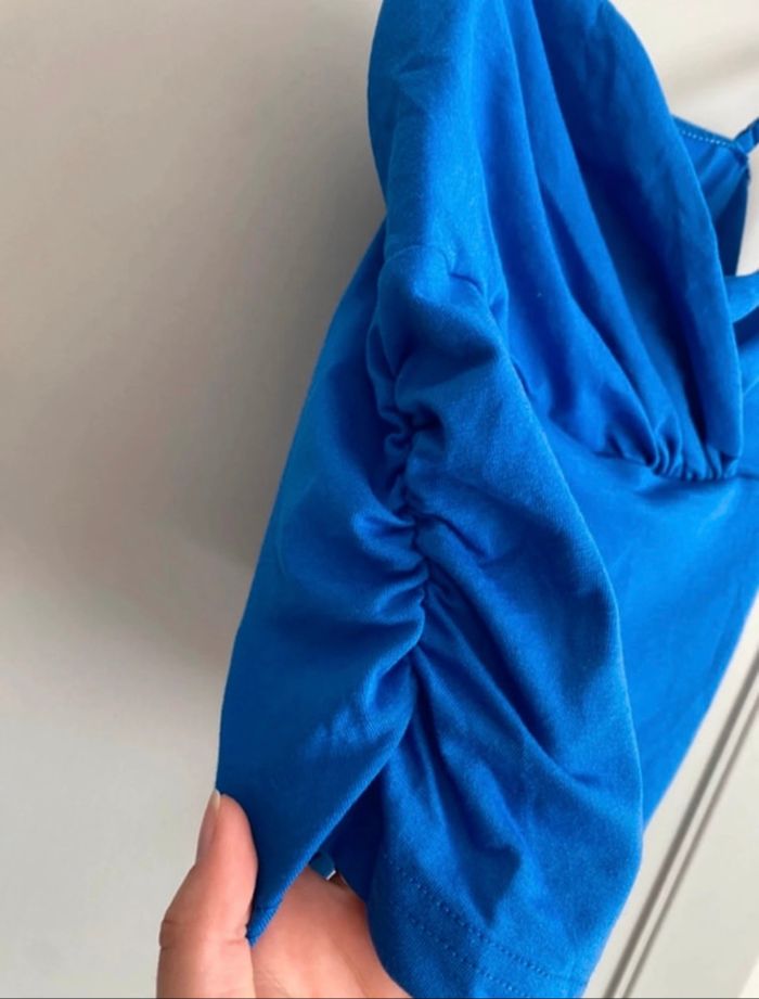 Top à bretelles bleu - photo numéro 3