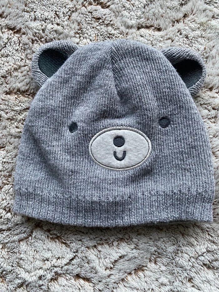 Joli bonnet ourson 40 45 cm - photo numéro 2