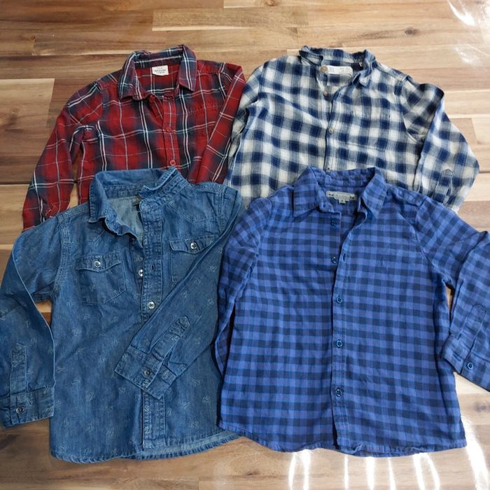 Lot de 4 chemises manche longue 4 ans