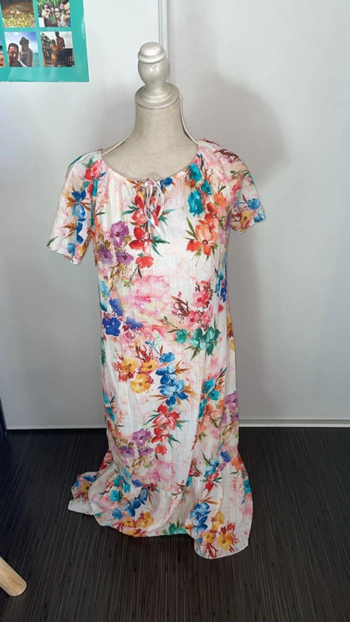 Robe longue florale Halogene Paris - Neuve, T.M, Made in France
