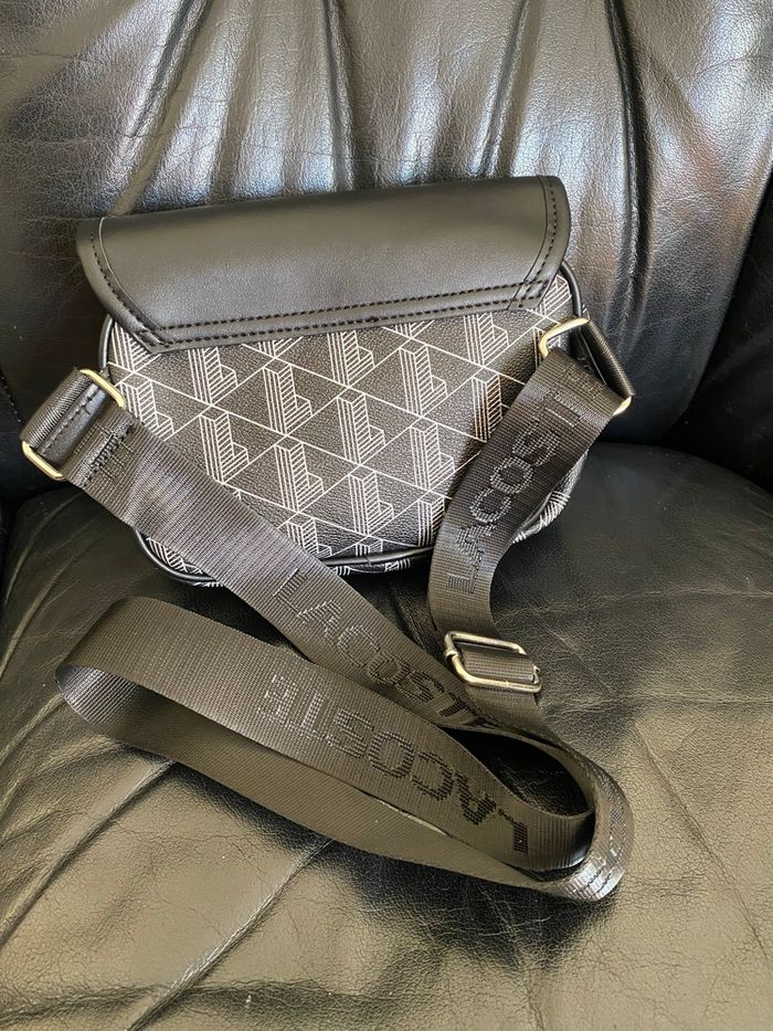 Sacoche lacoste the blend noire et blanche neuve - photo numéro 2