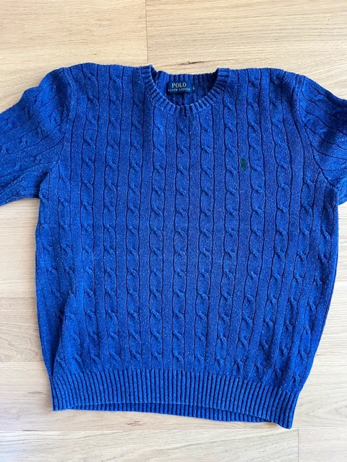 Pull Torsadé 100% coton - Ralph Lauren - Taille L - photo numéro 4