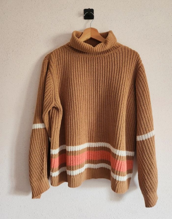 Pull col roulé Natura – Taille L – Maille épaisse – Très bon état - photo numéro 2