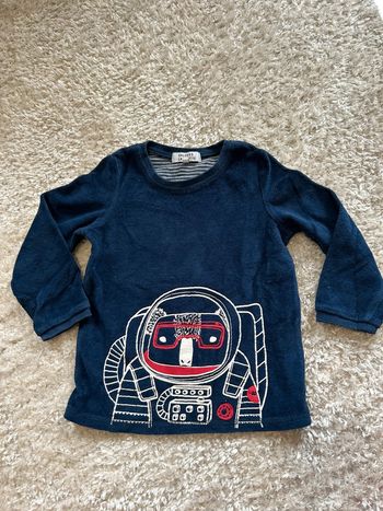 Haut de pyjama en velours • Galeries Lafayette • 2/3 ans