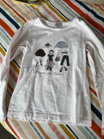 Tee shirt manches longues cyrillus 8 ans