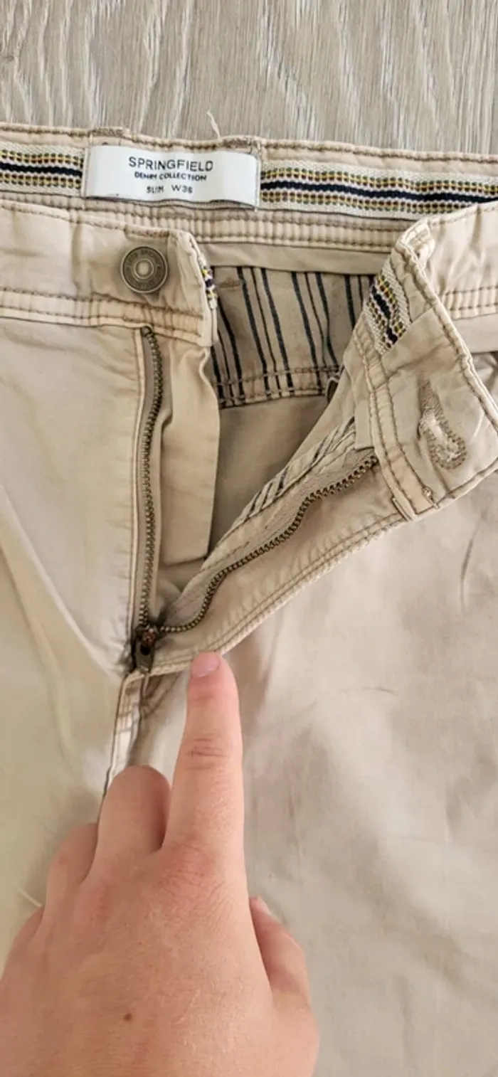 Pantalon slim beige W36 - photo numéro 3