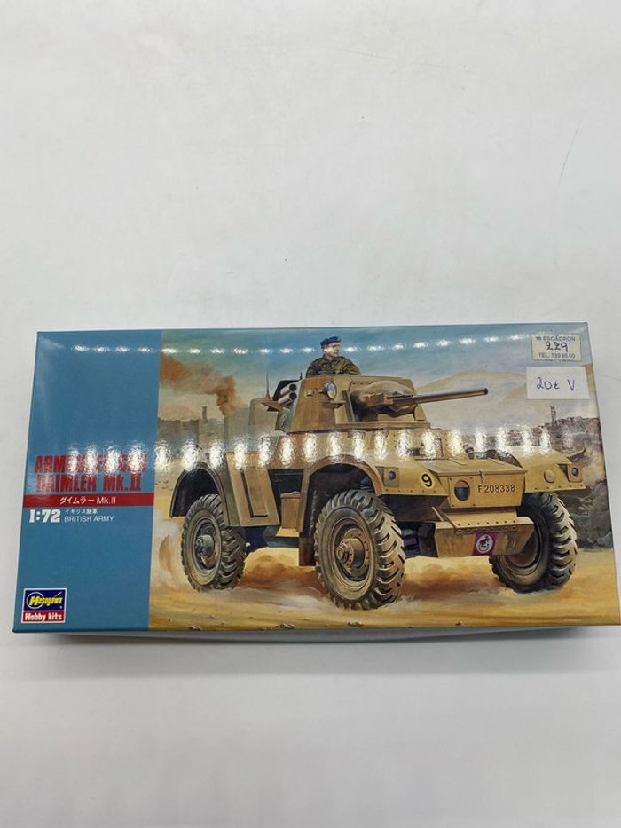 Maquette Hasegawa armoured car Daimler MkII