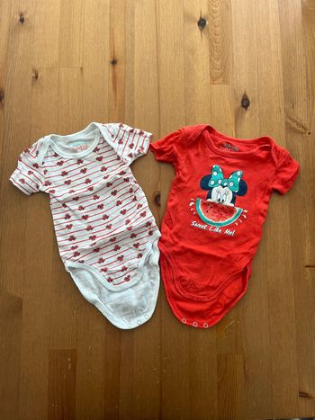 Lot de 2 bodys manches courtes - Disney - 6 mois