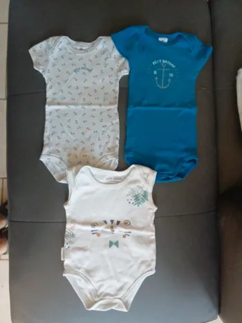 🌹lot de 3 bodies 12 mois