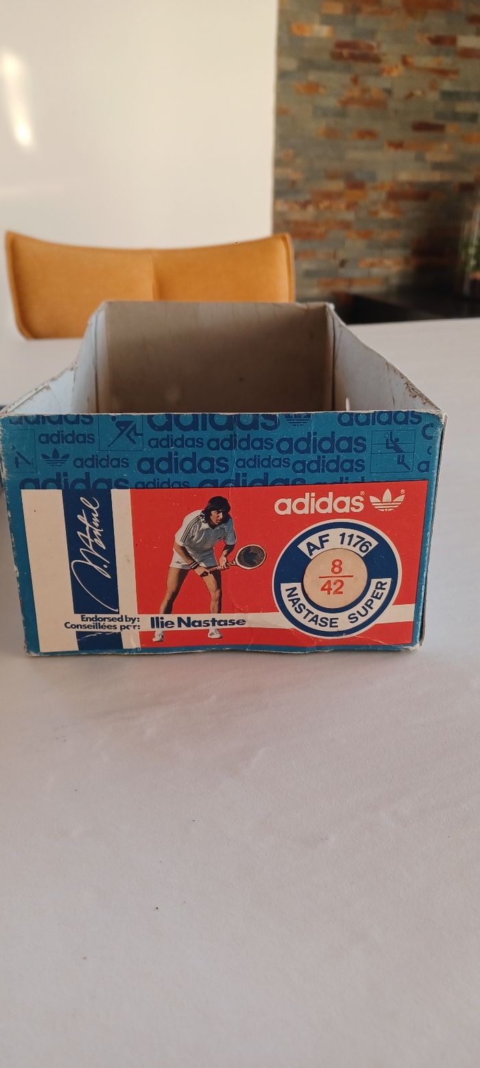 Boîte vide Adidas nastase année 70 très rare - photo numéro 6