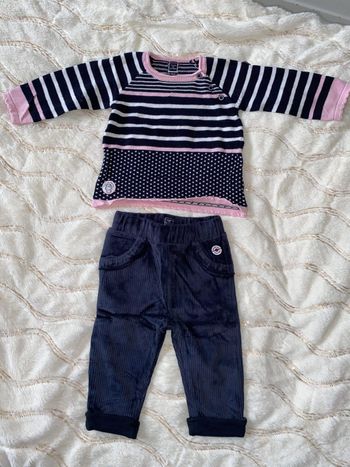 Ensemble, pantalon, velours et pull