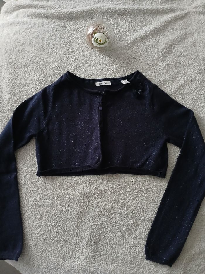 Boléro marine et brillant 10 an Okaidi