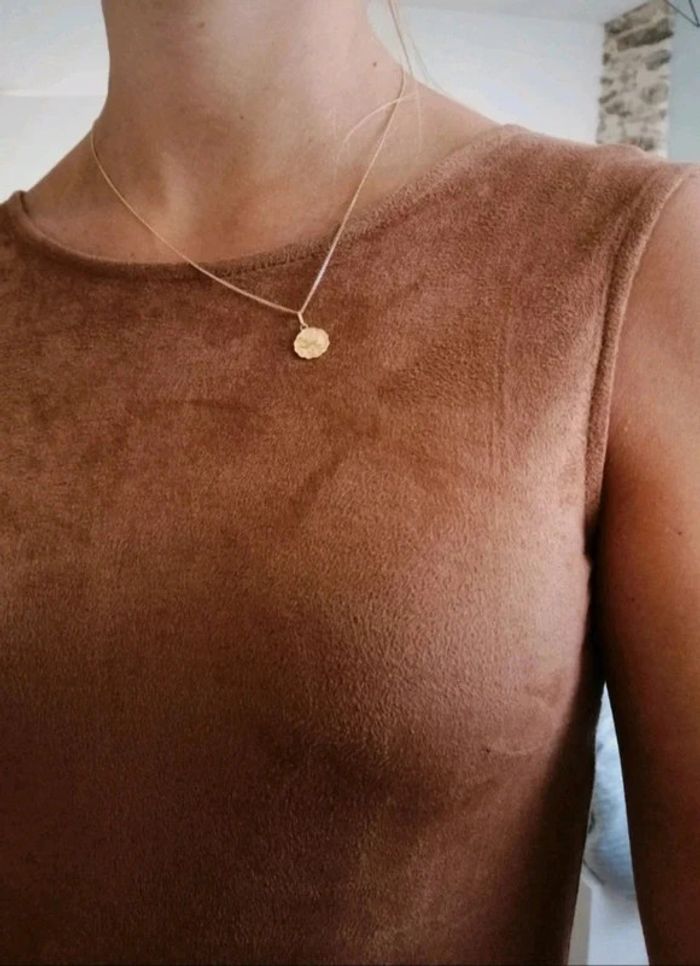 Robe camel type daim taille S - photo numéro 3