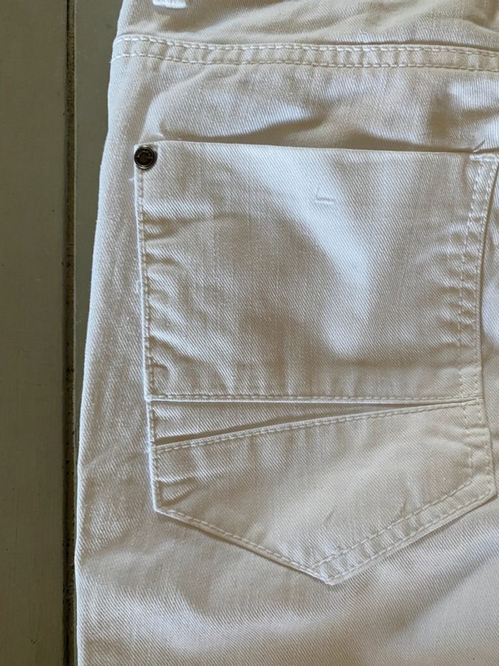 Pantalon Tape à l'Oeil jeans fille blanc coupe droite 14 ans - photo numéro 14