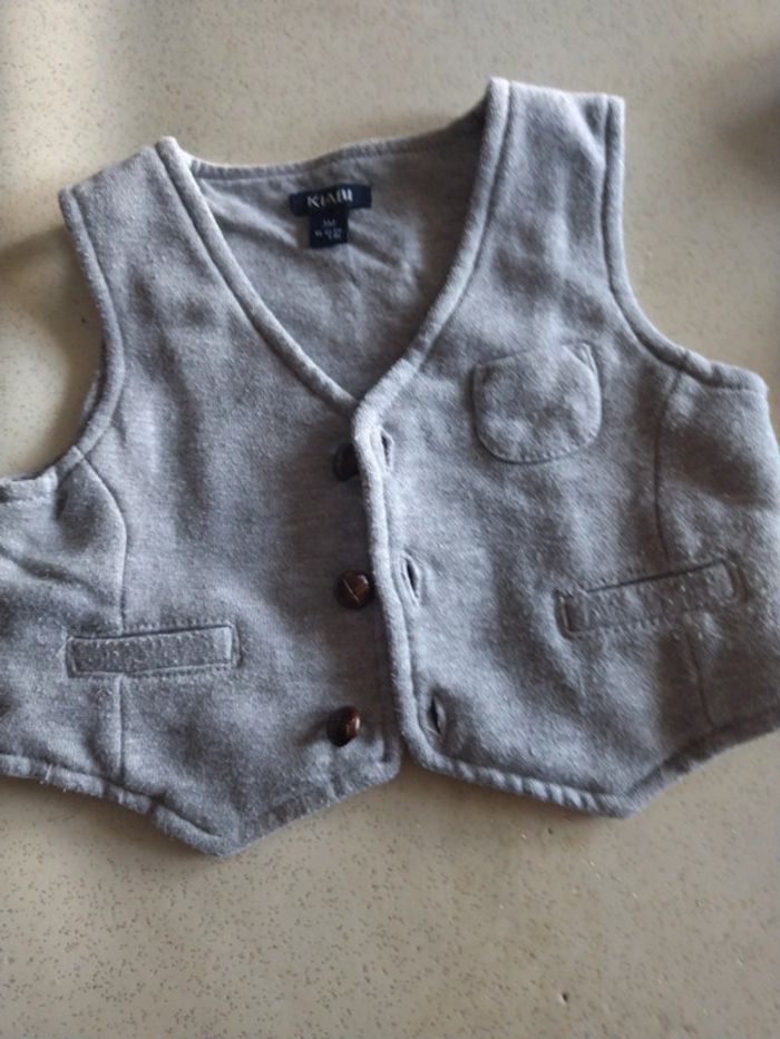 Chemise manches longues+gilet Kiabi. Taille 3 mois ((56/62 cm - photo numéro 2