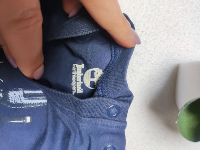 T-shirt bleu marine garçon - Taille 3 mois - Timberland - photo numéro 4