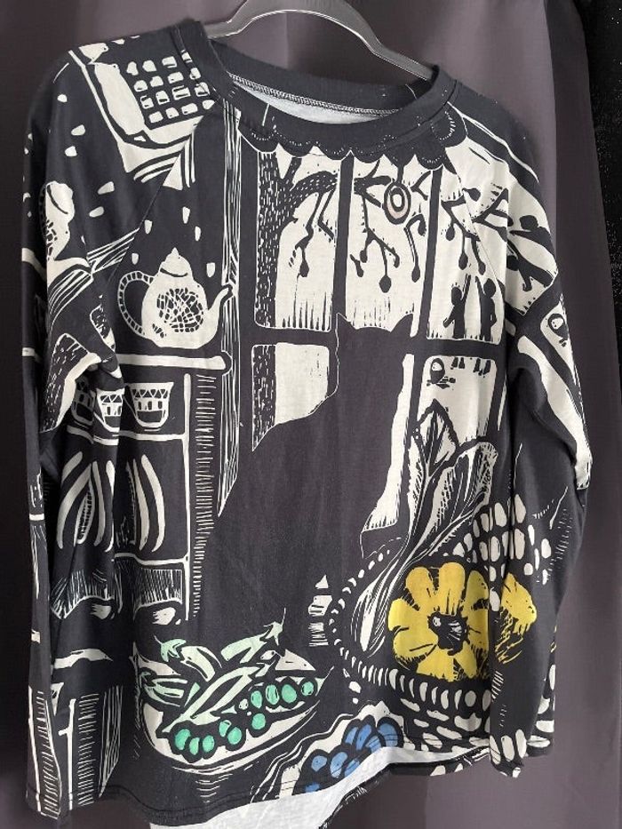 Blouse motif chat