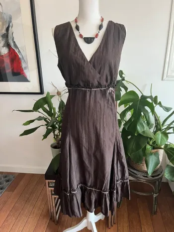 Robe longue et chic sans manches taille 46 mariage cérémonie fête