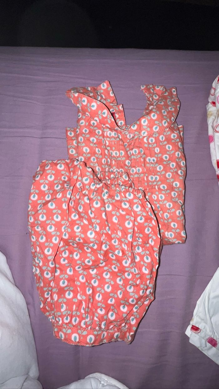 3 robes + short-pantalon d’été filles 6mois - photo numéro 2