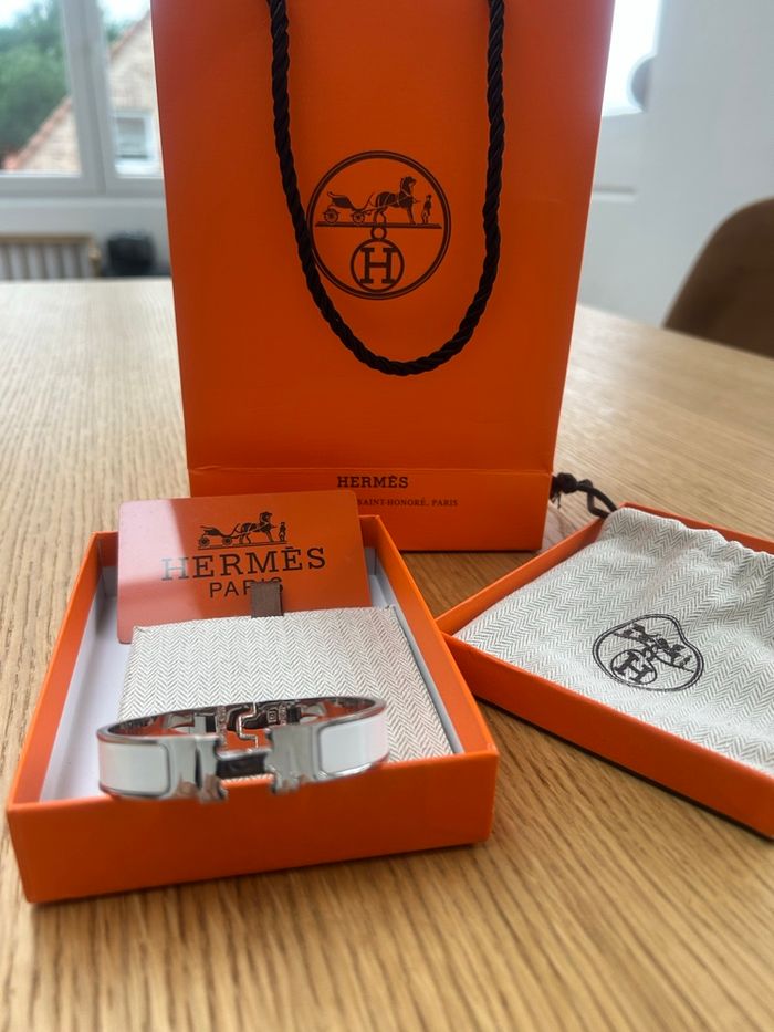 Bracelet Hermès clic h blanc - photo numéro 5