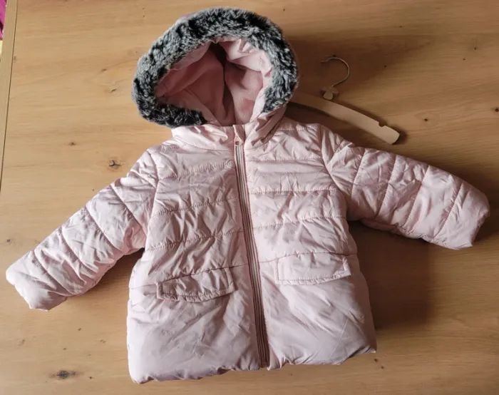 Doudoune rose et douillette - 12 mois