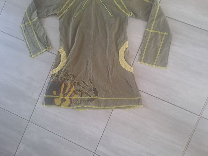 Tunique vert kaki Om Darshan Taille M - photo numéro 3