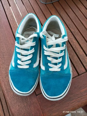 Baskets Vans bleu/vert turquoise 34