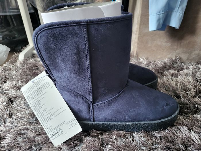 Bottines daim bleu