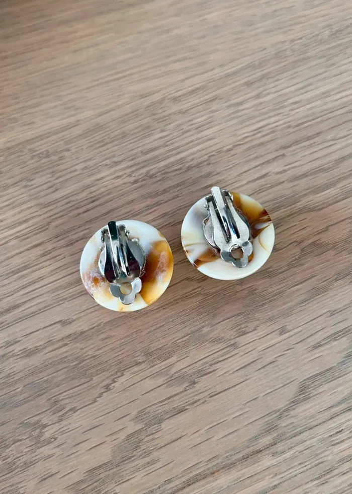 Boucles d’oreilles vintage à clips - photo numéro 2