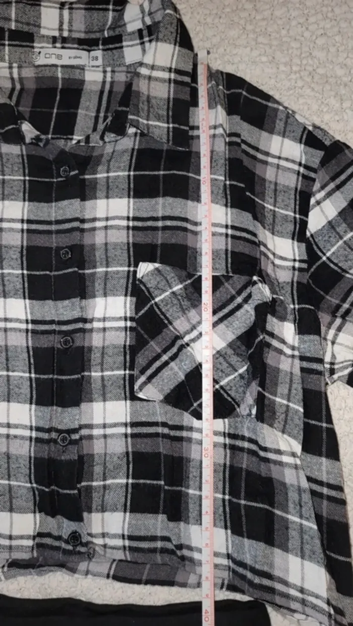 ensemble jupe chemise a carreaux - photo numéro 4