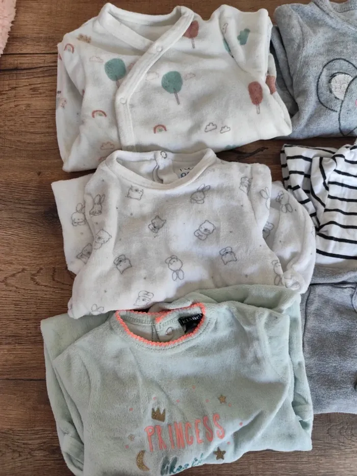 Lot de pyjama mixte garçon fille 3 mois - photo numéro 2