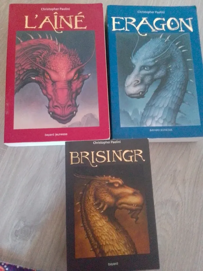 Lot de 3 livres dragons Eragon l'aîné brisinger - photo numéro 2