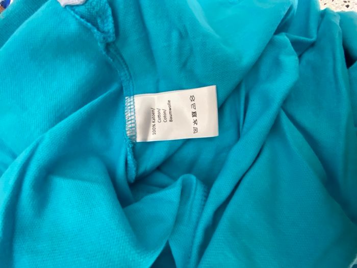 Tee shirt polo turquoise - photo numéro 3