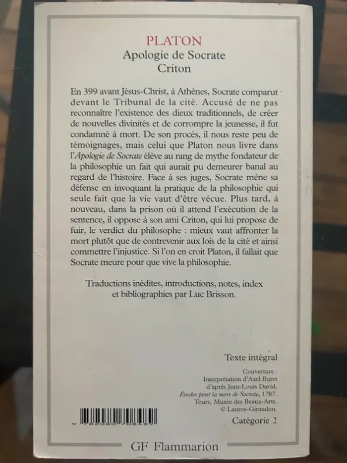 Apologie de Socrate - Platon - photo numéro 2