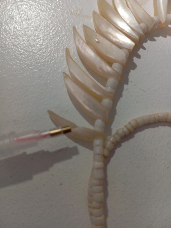 Collier pointes de nacre vintage - photo numéro 9