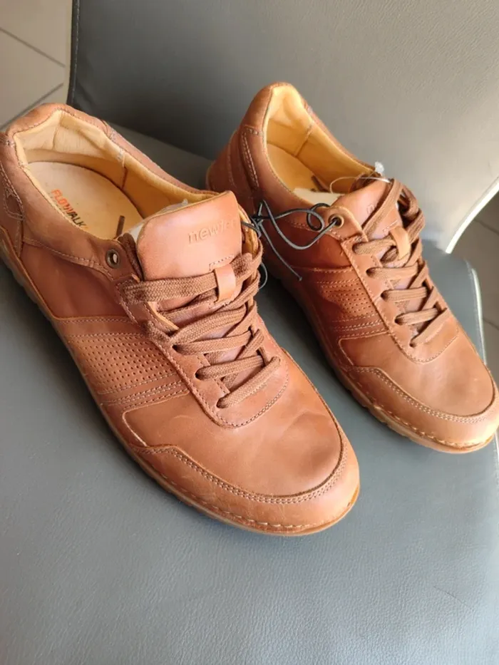 Baskets cuir newfeel neuves - photo numéro 2