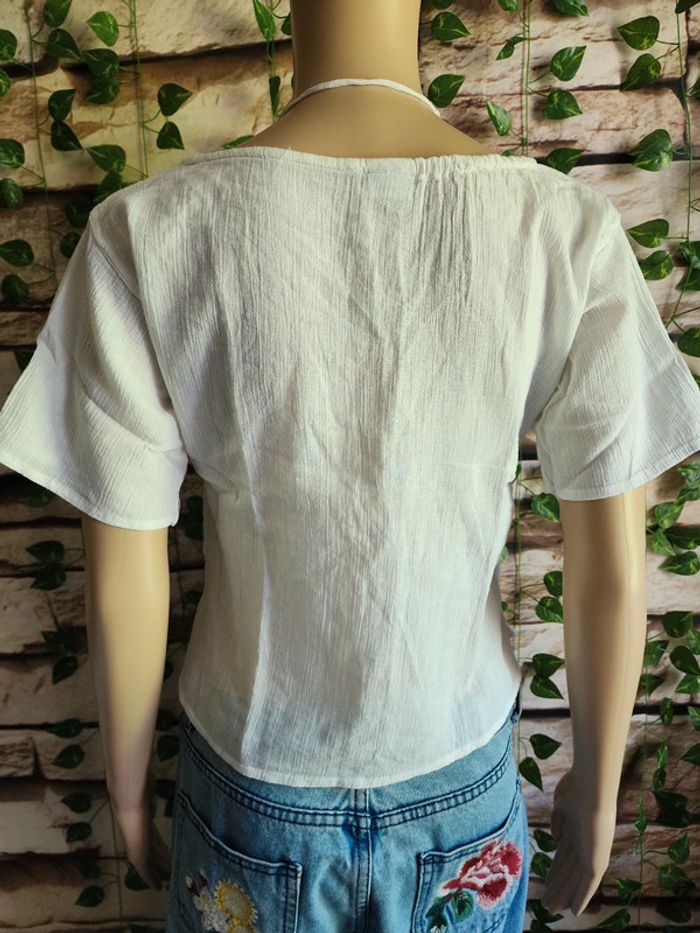 🌸T-shirt MC Blanc Kamksha Taille 36🌸 - photo numéro 5