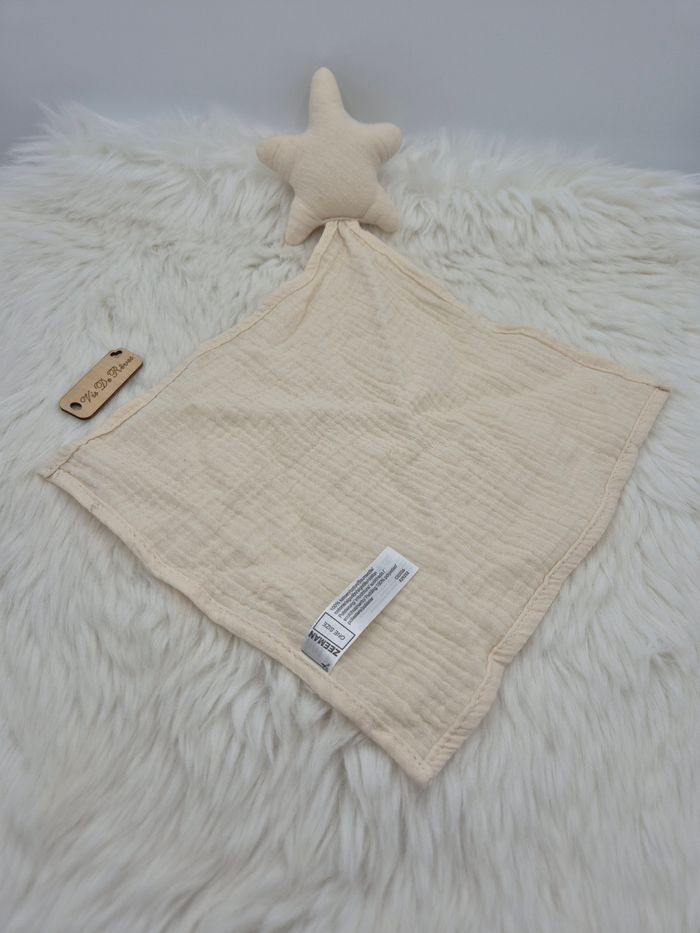 Doudou plat lange étoile Zeeman Beige Écru - photo numéro 3