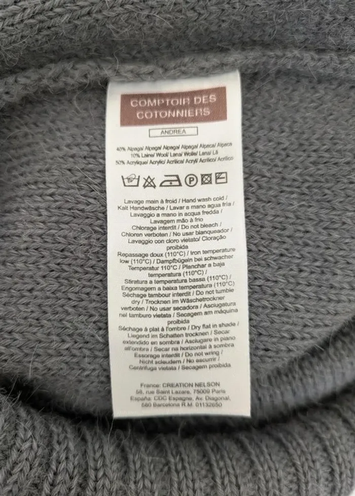 Pull en alpaga laine - Comptoir des Cotonniers - taille 2 - photo numéro 4