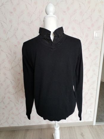Pull homme col v