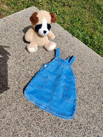 Robe salopette en jeans tao 12 mois