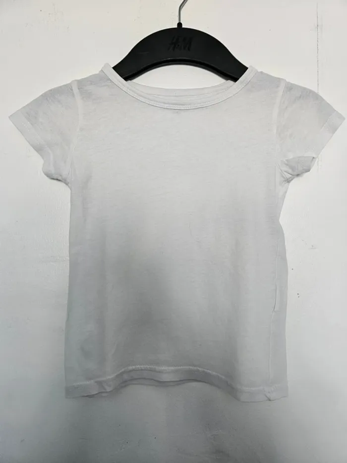 T-shirt à manches courtes bébé - blanc uni - 2/3 ans (86-94cm) - Kiabi - photo numéro 2