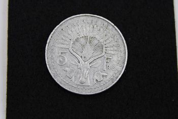 Pièce de monnaie 5 francs côte des somalis 1959