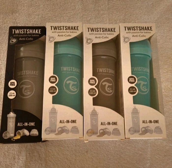 Lot biberons anti colic twistshake 330ml
donne containers - photo numéro 2