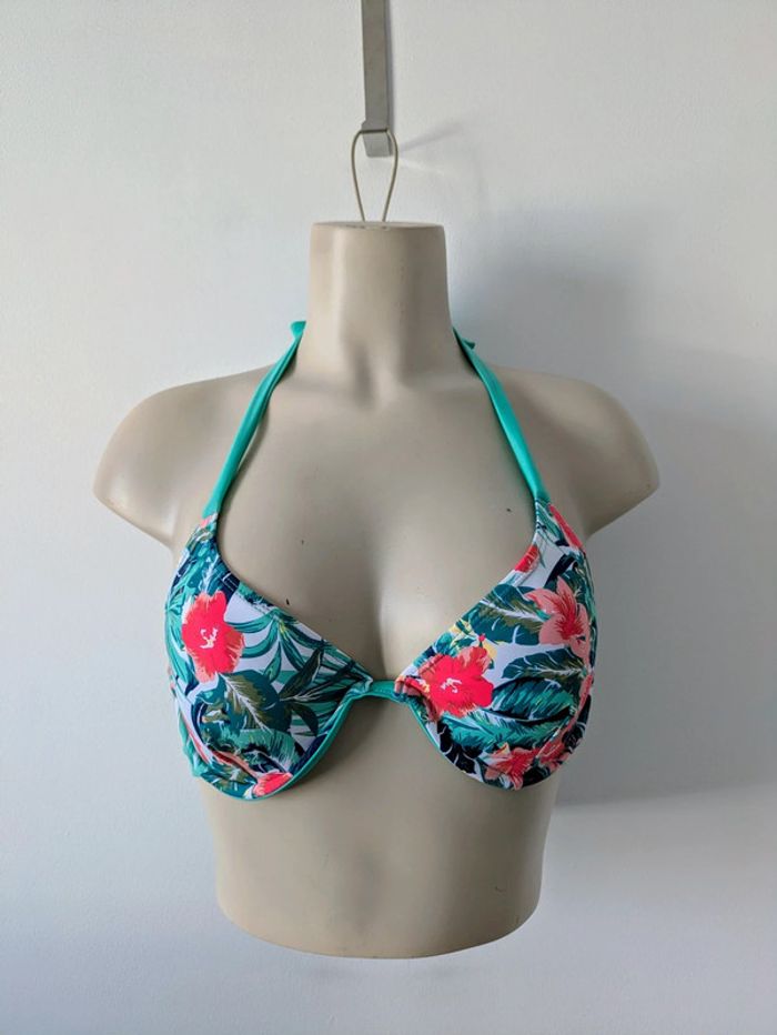 Haut de maillot de bain fleuri - Tissaia - taille 40 - photo numéro 2